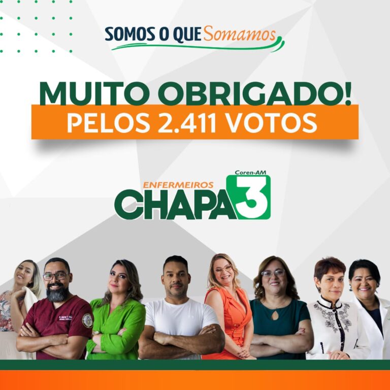 CHAPA 3 é eleita a nova presidência do Coren-AM