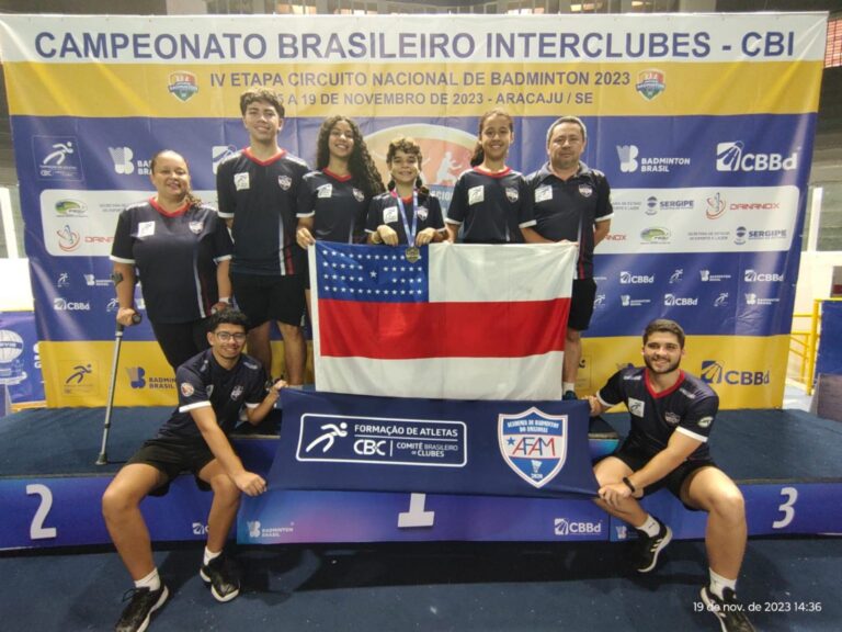 Trio feminino do ‘Manaus Olímpica’ conquista bronze no Campeonato Brasileiro Interclubes de Badminton