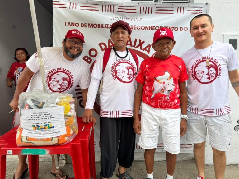 Quilombo da Baixa da Xanda recebe 400 cestas básicas de Natal em Parintins