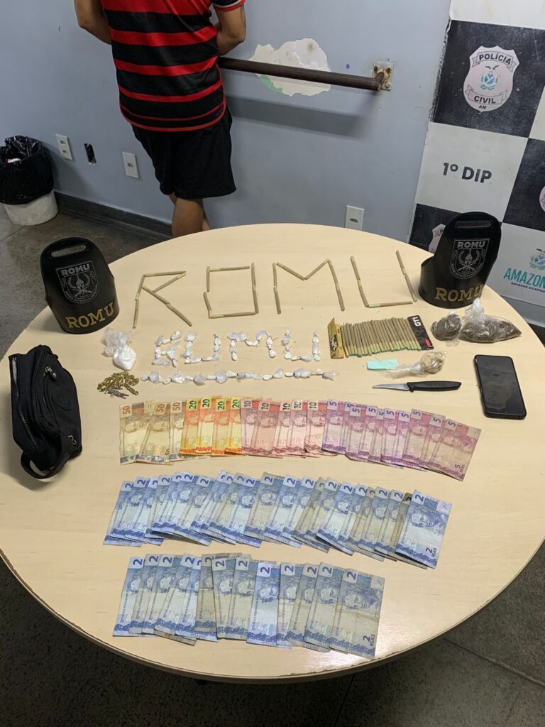 Romu realiza prisão por tráfico de drogas na feira Manaus Moderna