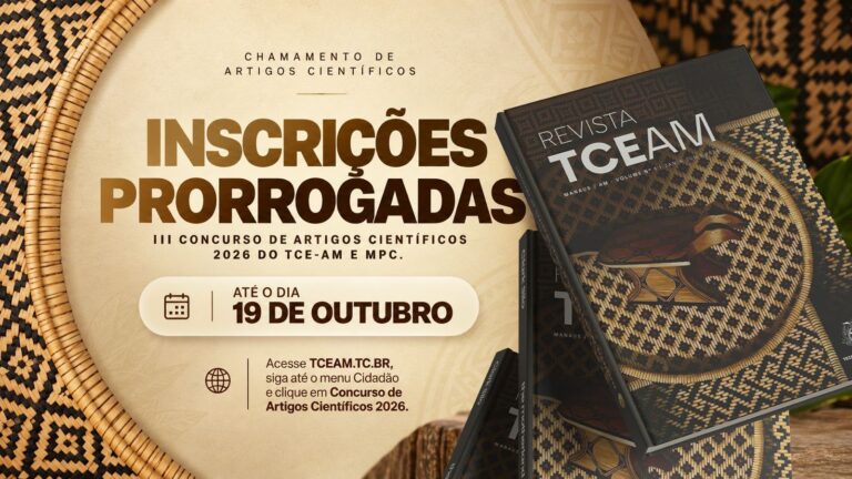 TCE-AM prorroga inscrições para o III Concurso de Artigos Científicos até 19 de outubro